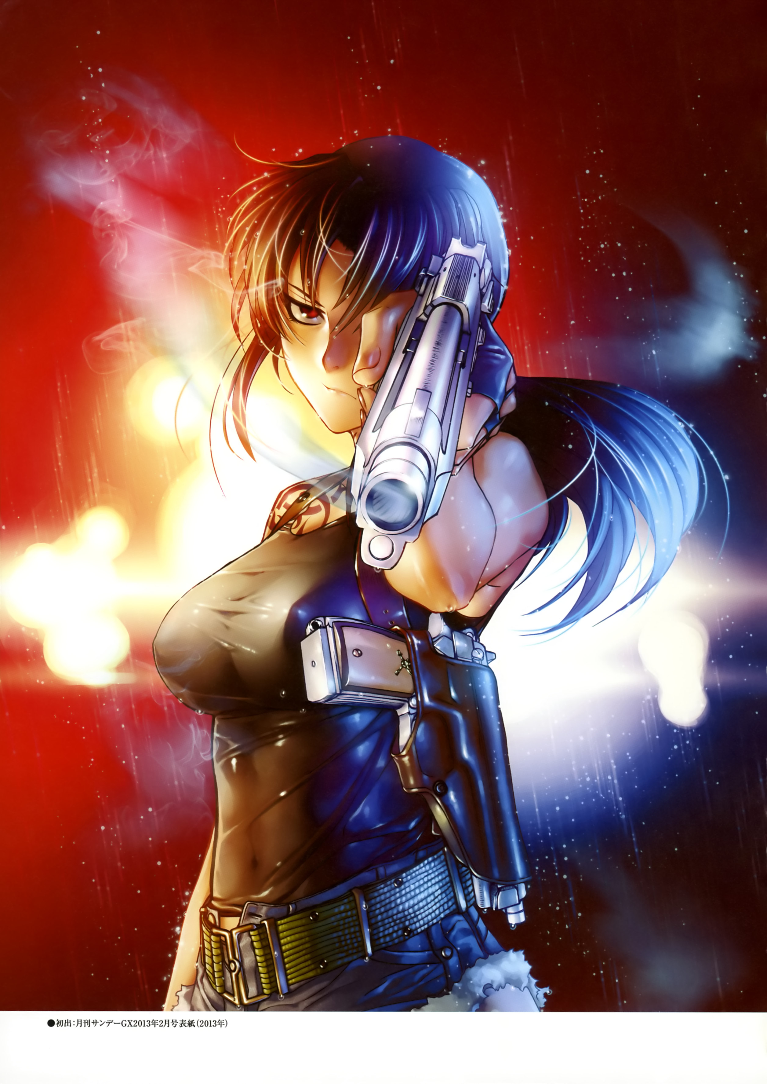 hiroe rei black lagoon revy blood gun tattoo 291568 yande.re